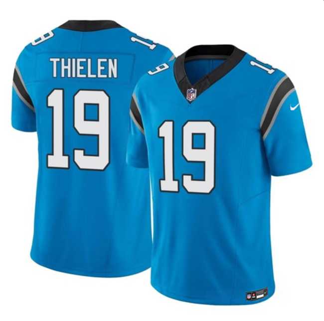 Men & Women & Youth Carolina Panthers #19 Adam Thielen Blue 2023 F.U.S.E. Vapor Untouchable Football Stitched Jersey